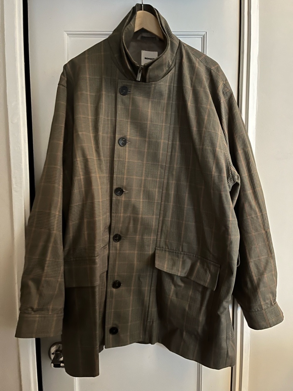 Noyoco haro brown checks long jacket | NWT